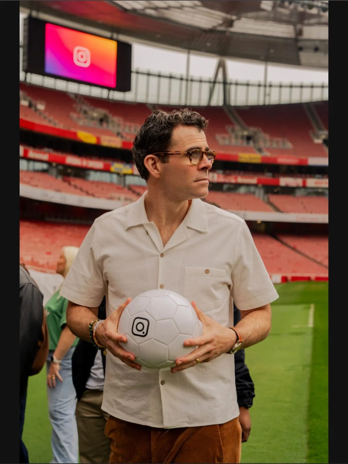 Adam Mosseri en un encuentro de Instagram en Emirates Stadium.