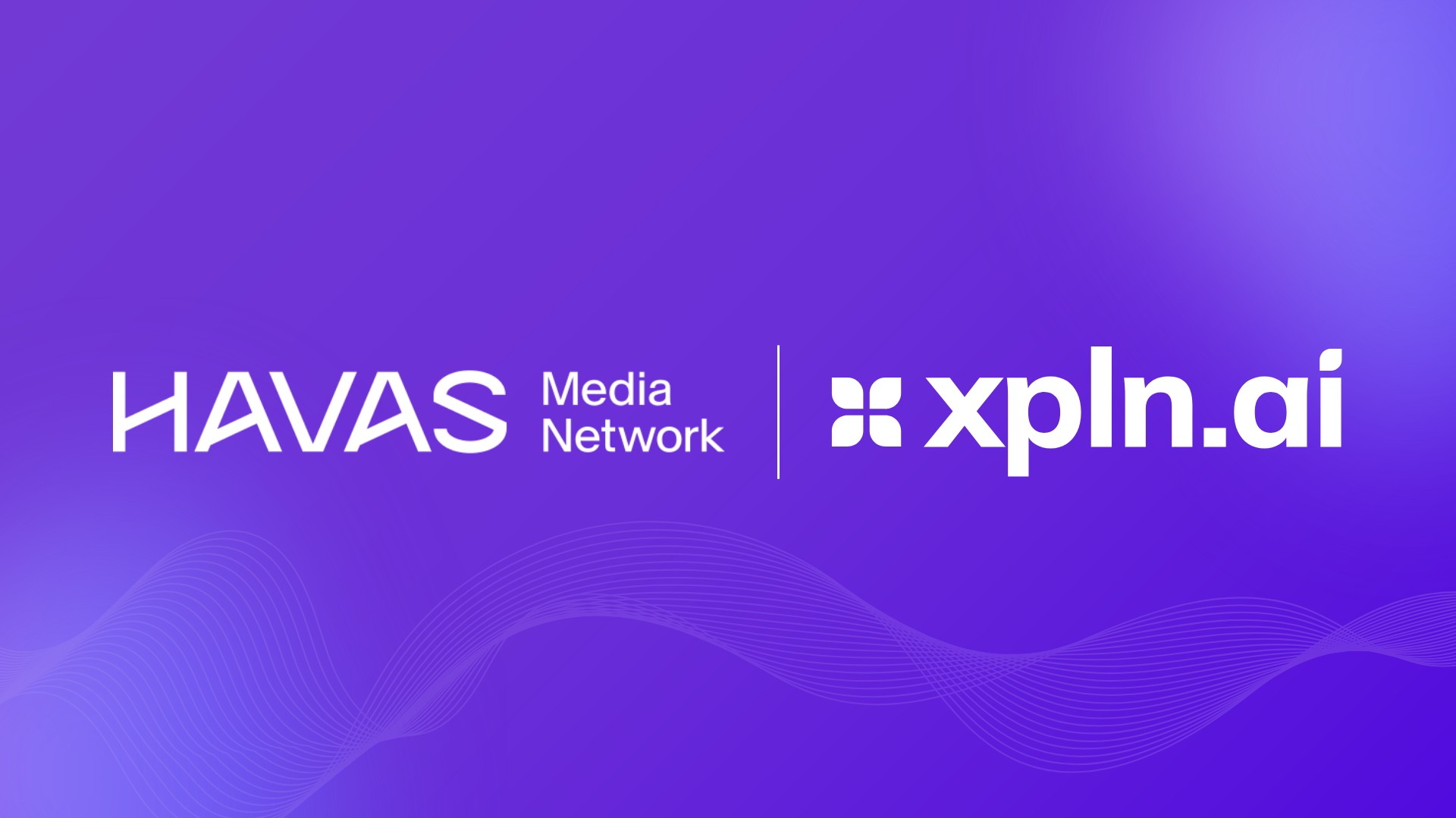 Identidad conjunta de Havas Media Network y xpln.ai publicada con el anuncio de su alianza.